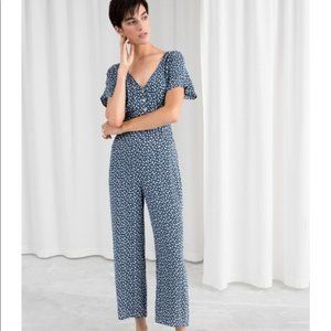 & Other Stories Floral Jumpsuit